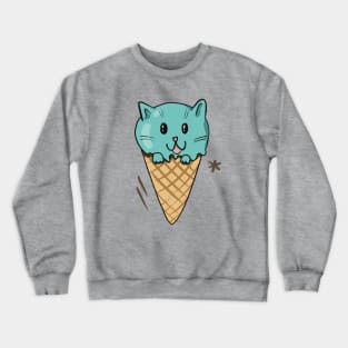 Ice cream cat Crewneck Sweatshirt
